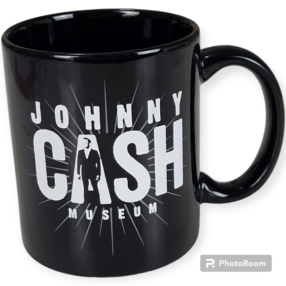 Johnny Cash Museum Black Coffee Mug - Picture 1 of 7